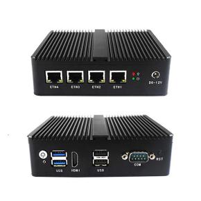 Firewall Pfsense Router Intel Celeron J4125 J1900 Fanless Mini PC intel I211AT Nics Ports 1*RS232 Network Security Appliance Server