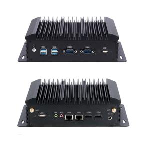 Fanless Mini PC I3 10110U I5 8250U 10210U Dual RS232 422 485 2-Nics 2-HDMI WIFI 6-USB Industrial Embedded IOT Computer Thin Client