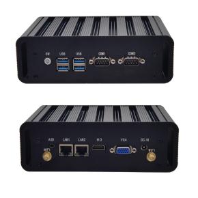 Fanless Mini PC RS232 Intel Core I3 7100u 845U I5 7200U 8250U I7 5500U 7500U 8550U Dual LAN Dual COM WIFI HD VGA 4-USB Industrial Computer